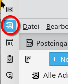 Adressbuch-Ansicht in Thunderbird